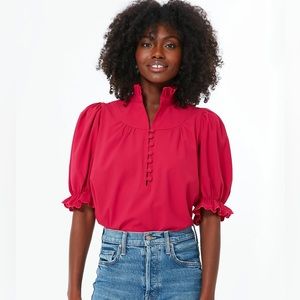 Pomander Place Raspberry Selena Blouse